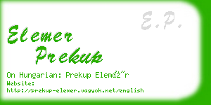 elemer prekup business card